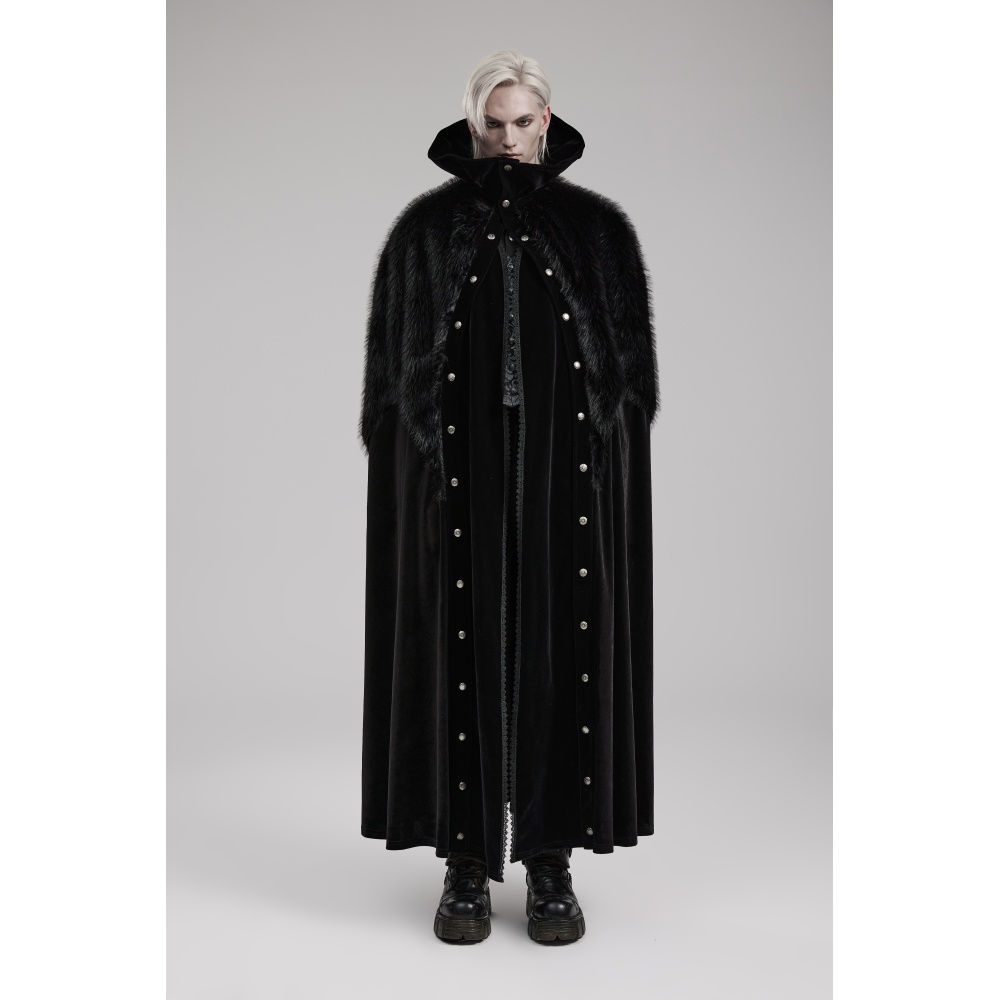 Punk Rave - Werewolf goth Cape/Mantel/Poncho - Zwart